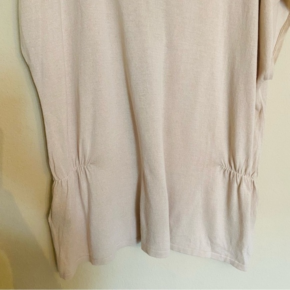 August Silk Cream Metallic Gold Neck Knit Top Size XL - NWT - Picture 9 of 15